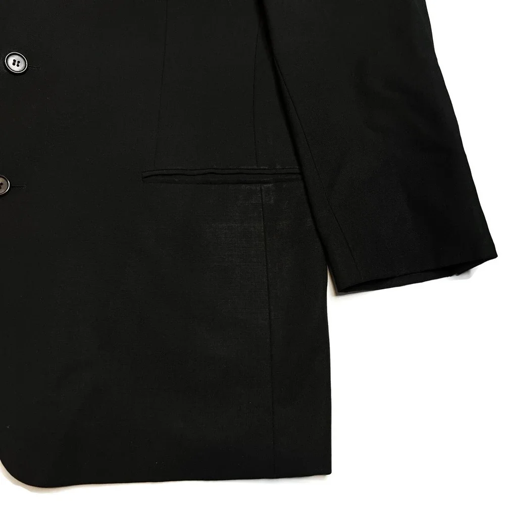 Hugo Boss Blazer‎ Einstein Mens 42R Black Wool Sport Coat Suit Jacket 3 Button